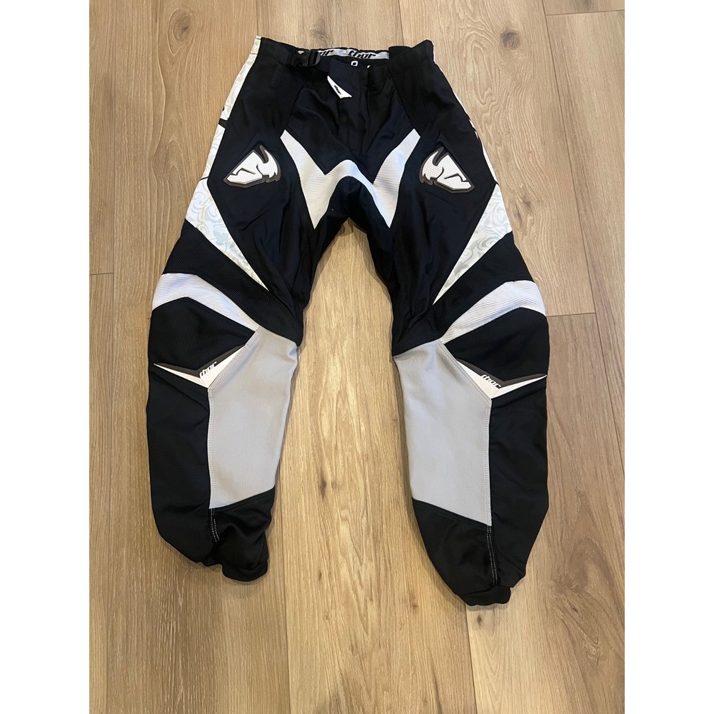Thor Phase 2009 Womens 3/4 Motocross Pants Black White MX Dirt Bike Racing